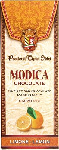Prodotti Tipici Iblei: Modica Chocolate, Lemon Taste 3.5 Ounce (100gr) Packages (Pack of 3) [ Italian Import ]