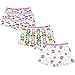 Antion Girl's 3-7T Cotton 3 Cartoon Boyshorts Underwear(Pack Of 3)