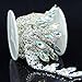 Seasofbeauty AB Resin Crystal Clear Glass Rhinestone Bridal Trim Fashion Chain 1 Yards Silver