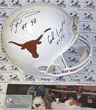 Earl Campbell & Ricky Williams Autographed/Hand Signed Texas Longhorns Full Size Helmet