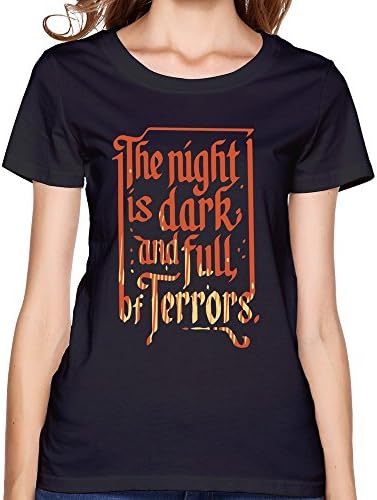 Women's The Night Is Dark And Full Of Terrors Black S Tshirts