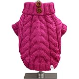 FouFou Dog Urban Knit Sweater, Fuchsia, X-Small