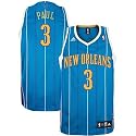 adidas New Orleans Hornets #3 Chris Paul Teal Road Swingman Basketball Jersey