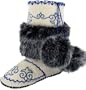 WOOLENSTOCKS Woogos Womens Handmade Himalayan Warm Wool Faux Fur Pom Pom Casual Slippers Boots Shoes
