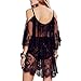FUNOC® Boho Hippie Women Off Shoulder Beach Cover Up Mini Dress Blouse Shirt
