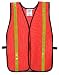 Cordova V110L Mesh Vest 1-Inch Reflective Tape, Velcro Closure, Orange, Large