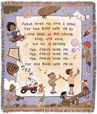 Kids Jesus Loves Me Song Religious Tapestry Throw Blanket 50 x 60 Kids Jesus Loves Me Song Religious Tapestry Throw Blanket 50 x 60