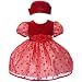 Red Velveteen Christmas Dress w/ Hat (12M, 18M, 24M, 3T)
