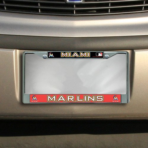 Miami Marlins Chrome License Plate Frame ()