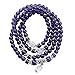Liuanan Yoga Meditation Simulated 108 Prayer Beads Simulated Amethyst/Topaz Mala Wrap Bracelet Necklace (Amethyst Beads)