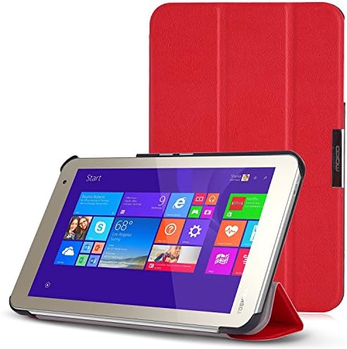 MoKo TOSHIBA Encore 2 WT8-B32CN / B64CN Case - Ultra Slim Lightweight Smart-shell Stand Cover Case for TOSHIBA Encore WT8-B32CN / B64CN 8 Inch Windows 8.1 Tablet, RED