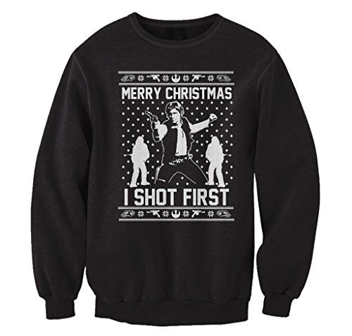 FreshRags Hans Solo Star Wars Ugly Christmas Sweater Parody Sweatshirt