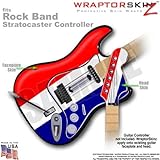 Red, White and Blue WraptorSkinz Skin fits Rock Band Stratocaster Guitar for Nintendo Wii, XBOX 360,