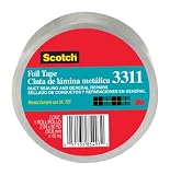 Scotch Aluminum Foil Tape 3311 Silver, 2 in x 10 yd 3.6 mil (Pack of 1)