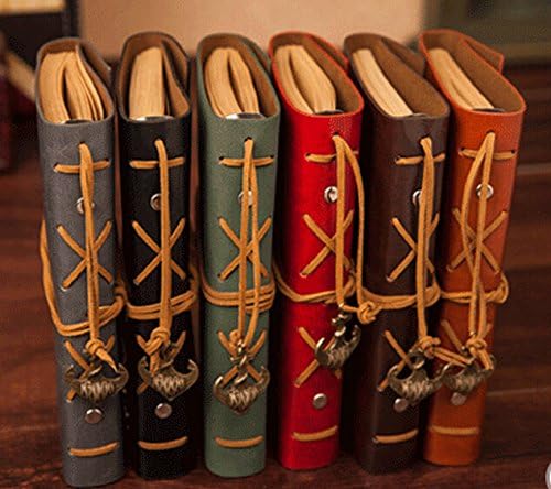 Amzingsir Retro Vintage Pirate Travel Journal Diary Leather Notebook Workbooks (Green)