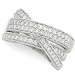 14K White Gold Diamond Right Hand Ring - 1.00 Ct.