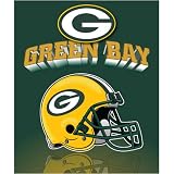Green Bay Packers Light Weight Fleece NFL Blanket (Grid Iron) (50x60)