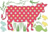 Review Brewster Wallcovering Co WPZ93886 / Brewster Dakota the Cow from ZooWallogy by Wall Pops