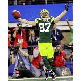  Jordy Nelson - Touchdown Celebration from Super Bowl XLV - Green Bay Packers NFL 8x10 Photo