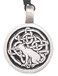 Celtic Fox Fern Pewter Pendant Necklace