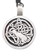 Celtic Fox Fern Pewter Pendant Necklace