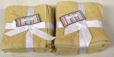 SET OF 12 COTTON TERRY WASH CLOTHS - GOLD