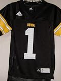 Iowa Hawkeyes Adidas # 1 Youth Black Football Jersey - Youth-L