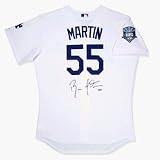 Russell Martin Los Angeles Dodgers Autographed Home MLB Baseball Jersey (White) with 50th Anniversa