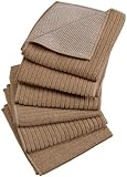 DII Kitchen Millennium Cleaning, Washing, Drying, Ultra Absorbent, Microfiber Scrubber Cloth, 12x12" (Set of 6) - Sand