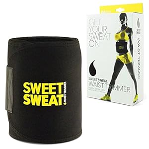 Sweet Sweat Premium Waist Trimmer for Men & Women. Includes Free Sample of Sweet Sweat Workout Enhancer!