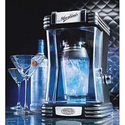 Nostalgia Electrics MSH-105R Retro Series Automatic 16-Ounce Martini Shaker, Red