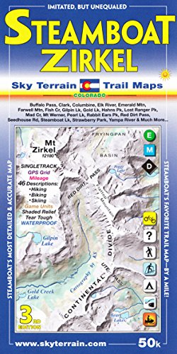 Steamboat Springs Mount Zirkel Trail Map 3rd Edition