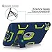 TIANLI Case for iPad 2,Case for iPad 3,Case for iPad 4 Three Layer Protection Shockproof Protective with Kickstand for iPad 2nd Generation/iPad 3rd Generation/iPad 4th Generation - Navy Blue