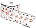 Caffco International Wired Edge Satin Ribbon, Paw Print Dot Design
