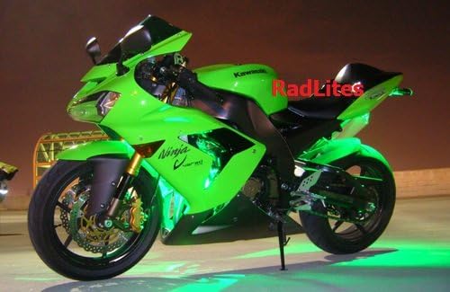RadLites 6 Piece Green Motorcycle 66 LED Light Kit, Brightest!