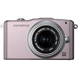 Olympus Pen E-PM1 12.3 MP Digital Camera with CMOS Sensor and 3 x Optical Zoom (Pink)