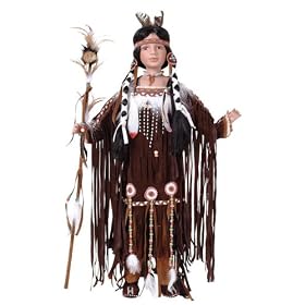 DESERT DAWN 28" Porcelain Indian Princess Doll By Golden Keepsakes