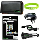 CrazyOnDigital Leather Case Charger Screen Protector For HTC HD7 6 items Ac ....