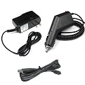 Garmin GPS Nuvi 1450LMT Accessory Bundle - Car Charger + Home Travel AC Charger + USB Data Cable + Free Stars Stripes Silicone Wristband