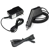 Garmin GPS Nuvi 1450LMT Accessory Bundle - Car Charger + Home Travel AC Charger + USB Data Cable + Free Stars Stripes Sili...