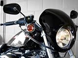 Harley Davidson Sportster Headlight Fairing Custom Black Cafe Visor with Bracket - 1987-2011 Harley Davidson Sportsters (C model excluded) 1995-2005 Dyna (FXDWG and FXDXT are excluded) 1982-1994 FXR & FXRS