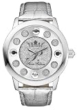 Paris Hilton Women's PH.13181JS/04 Fame Pave Glitter Silver Leather Watch