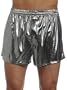Intimo Men's Liquid Metallic Boxers, Silver, Large