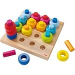 Haba - Empilable en bois - Anneaux mu...