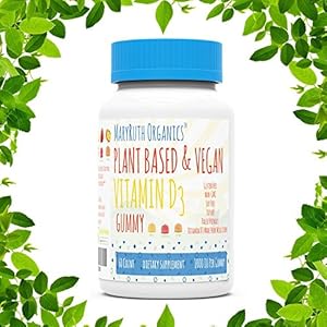 VEGAN VITAMIN D3 Gummy (Plant Based) by MaryRuth - Certified Organic & Natural Ingredients, Paleo Friendly, VEGAN, non-GMO, Gluten Free, for Men, Women & Children! 1000 IU per gummy (1-2 Month Supply)
