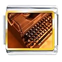 Book Writer's Typewriter Italian Charms Bracelet Link