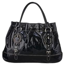Angie & Lola Satchel With Buckles - Navy
