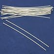 25 Hat Pins Sterling Silver Jewelry Bead Head 24 Gauge 2"