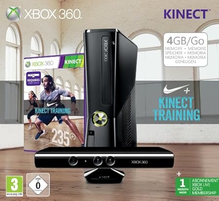 Console Xbox 360 4 Go + Kinect + Nike Kinect Training