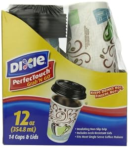 Dixie Perfectouch Grab N Go Hot Cup, 12 Ounce, 14 Count